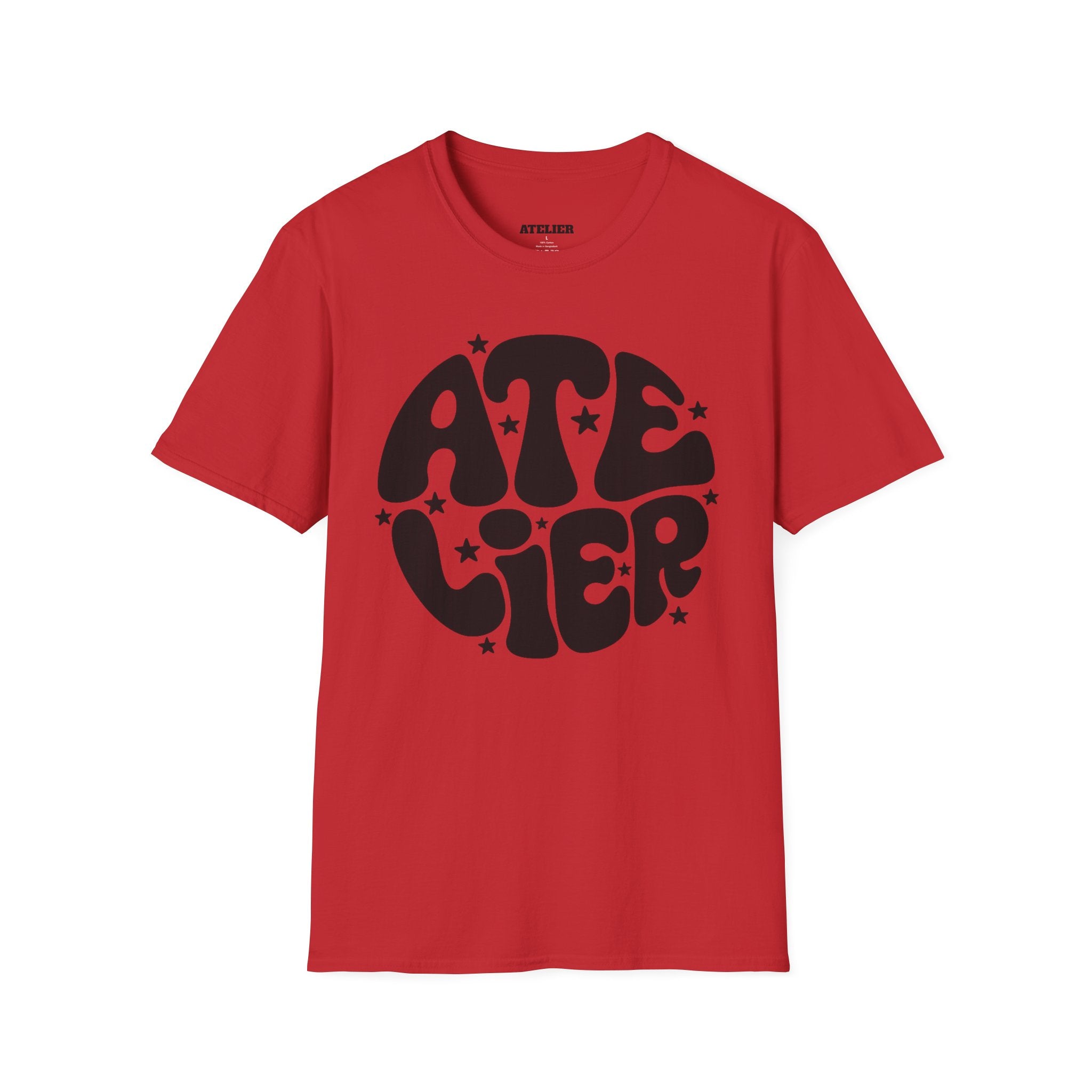 T-Shirt — Retro 'Atelier' Bubble Logo Tee